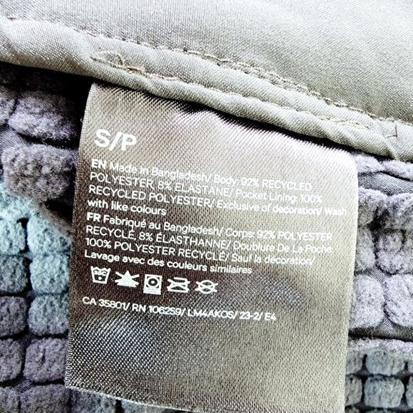 Lululemon Women Black Graphite Grey Water-Repellent Grid Fleece Hiking Jacket S - Picture 8 of 10